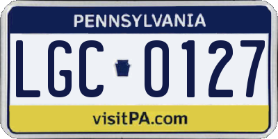 PA license plate LGC0127