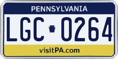 PA license plate LGC0264