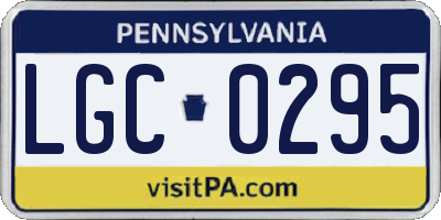 PA license plate LGC0295