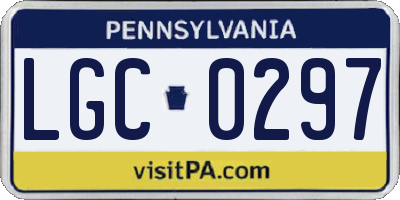 PA license plate LGC0297