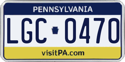 PA license plate LGC0470