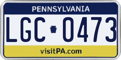 PA license plate LGC0473