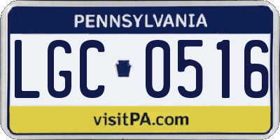 PA license plate LGC0516