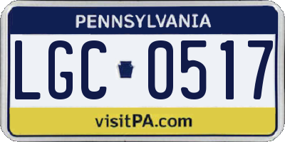 PA license plate LGC0517