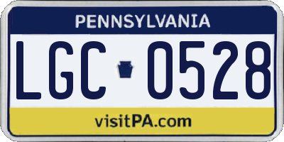 PA license plate LGC0528