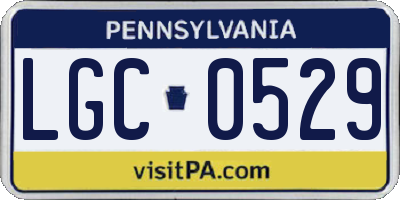 PA license plate LGC0529