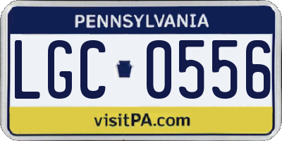 PA license plate LGC0556