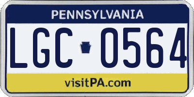 PA license plate LGC0564