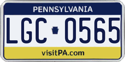PA license plate LGC0565