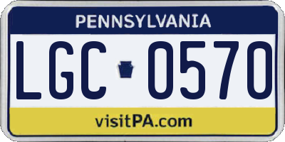 PA license plate LGC0570
