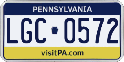 PA license plate LGC0572