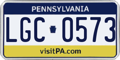 PA license plate LGC0573