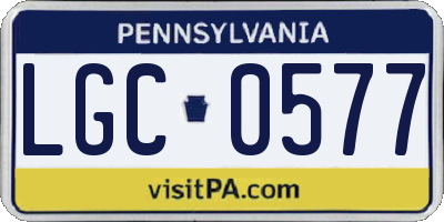 PA license plate LGC0577