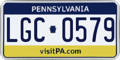PA license plate LGC0579