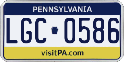 PA license plate LGC0586