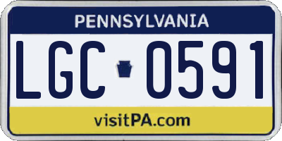 PA license plate LGC0591