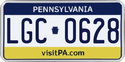 PA license plate LGC0628