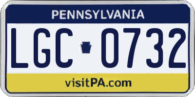 PA license plate LGC0732