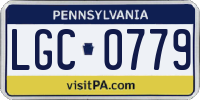 PA license plate LGC0779