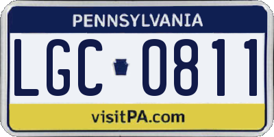 PA license plate LGC0811