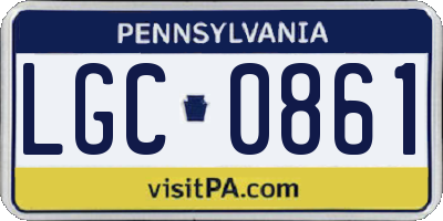 PA license plate LGC0861
