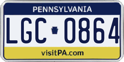 PA license plate LGC0864