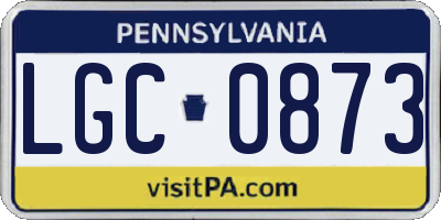 PA license plate LGC0873