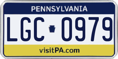PA license plate LGC0979