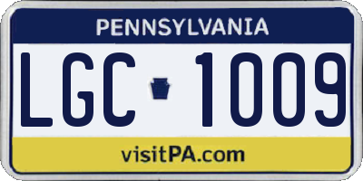 PA license plate LGC1009