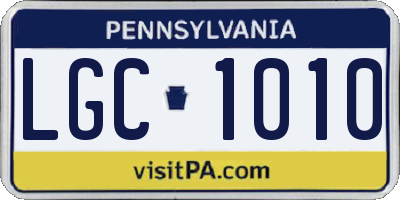 PA license plate LGC1010