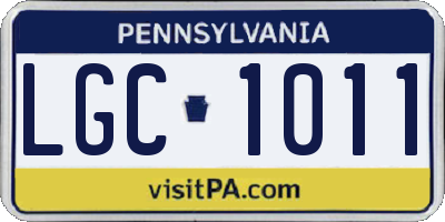 PA license plate LGC1011
