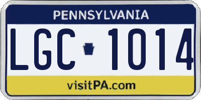 PA license plate LGC1014