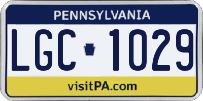 PA license plate LGC1029