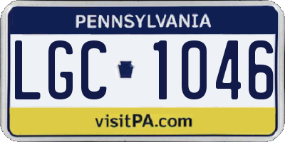 PA license plate LGC1046