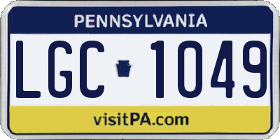 PA license plate LGC1049