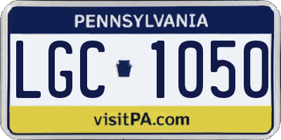 PA license plate LGC1050