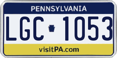 PA license plate LGC1053