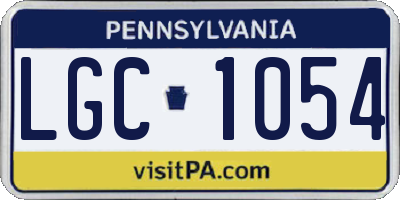PA license plate LGC1054