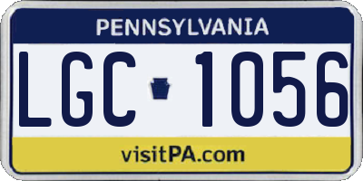 PA license plate LGC1056
