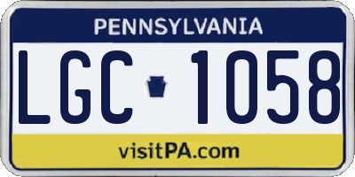 PA license plate LGC1058