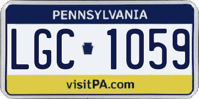 PA license plate LGC1059