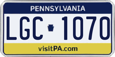 PA license plate LGC1070
