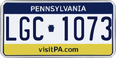 PA license plate LGC1073