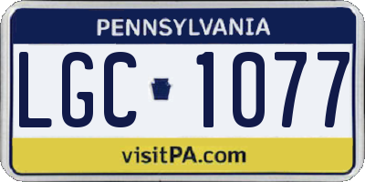 PA license plate LGC1077