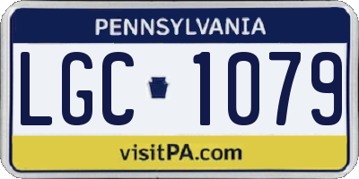 PA license plate LGC1079