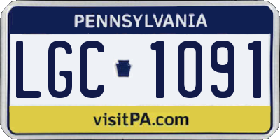 PA license plate LGC1091