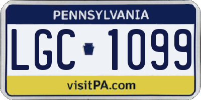 PA license plate LGC1099