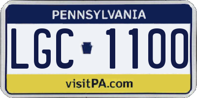 PA license plate LGC1100