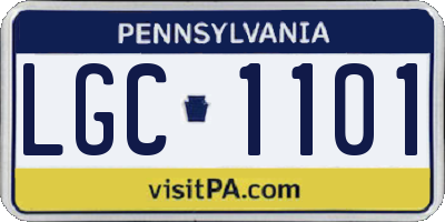 PA license plate LGC1101