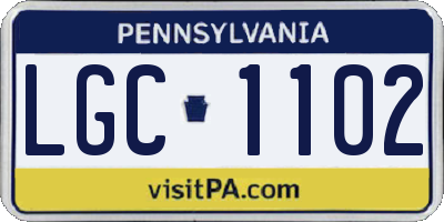 PA license plate LGC1102